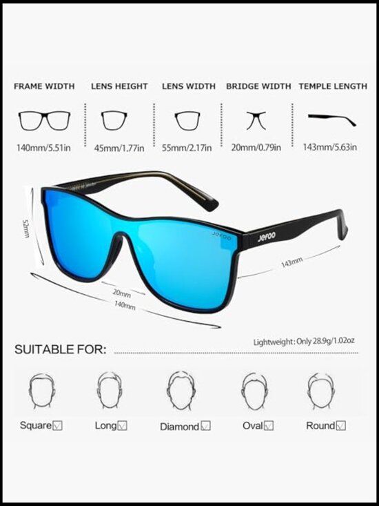 Polarized Mirrored Sunglasses TR90 UV Protection Wrap Around main image 6